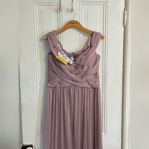 Celebrate DB Studio Style F19951 crisscross off-the-shoulder dress - Quartz - 12